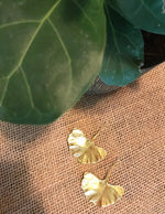 Load image into Gallery viewer, Gold Leaf Drop Earrings
