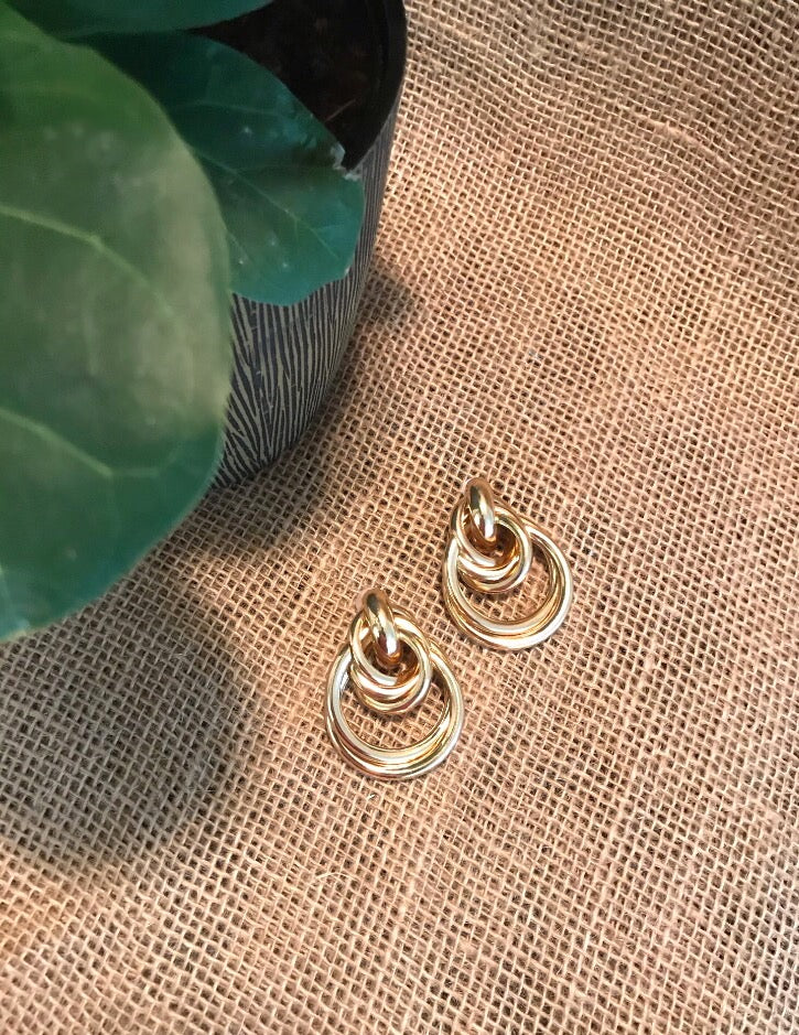 Gold Double Hoop Earrings