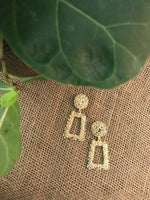 Load image into Gallery viewer, Chic Gold Rectangle Dangle Earrings
