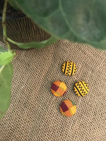 Load image into Gallery viewer, Patterned Button Earrings
