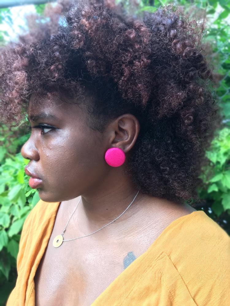 Silky Button Earrings