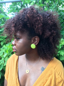 Bright Solids Button Earrings