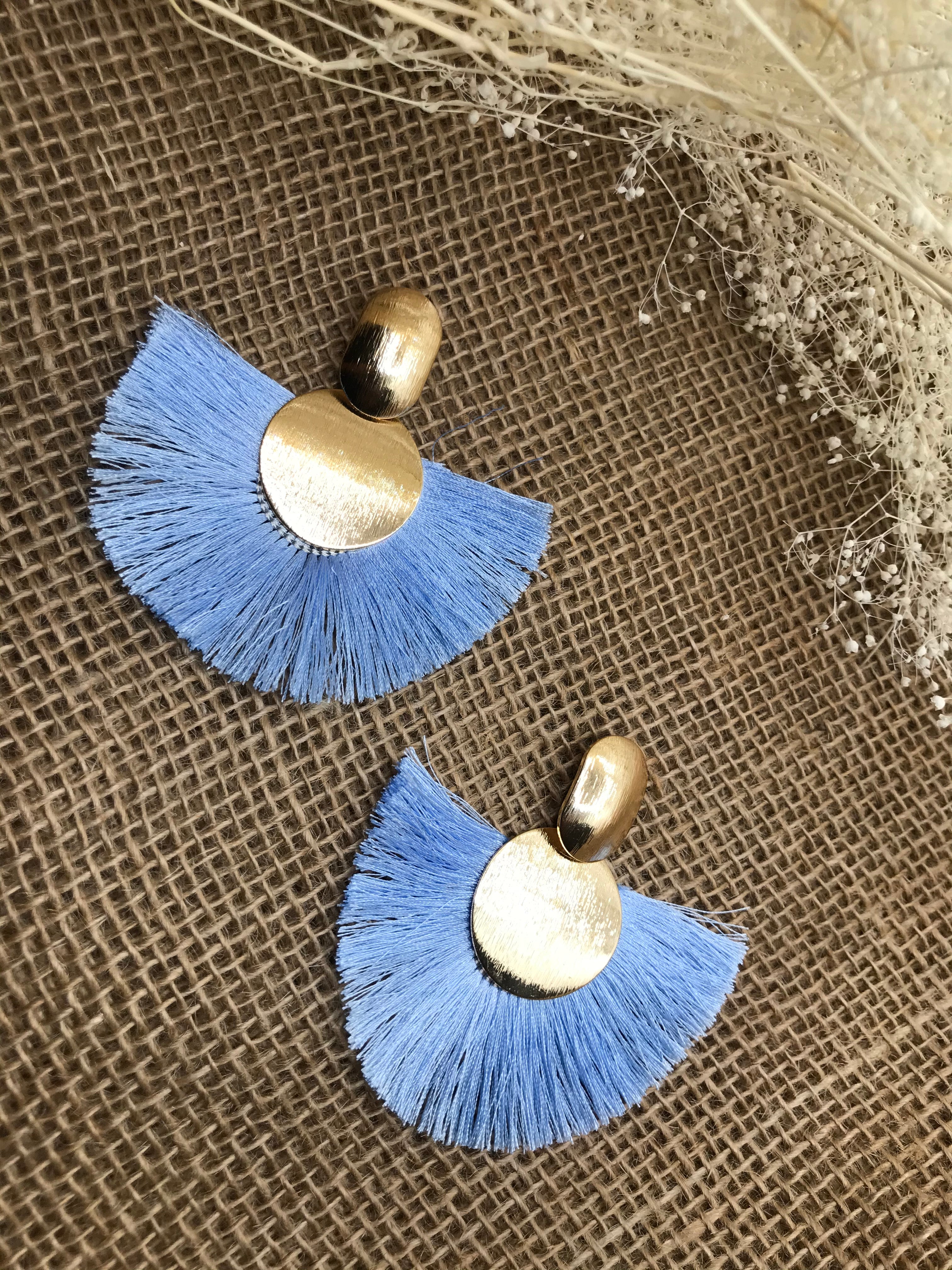 Gold Fringe Drop Earrings